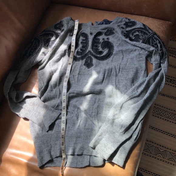 French Connection beaded embroidered sweater - Picture 5 of 8